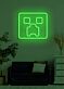 Square face Neon Abstract Artistic Piece, Adding a Contemporary Touch