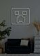 Square face Neon Abstract Artistic Piece, Adding a Contemporary Touch