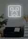 Square face Neon Abstract Artistic Piece, Adding a Contemporary Touch