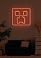 Square face Neon Abstract Artistic Piece, Adding a Contemporary Touch