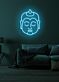 Buddha Neon Serene Illumination Reflecting Peace and Enlightenment