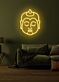 Buddha Neon Serene Illumination Reflecting Peace and Enlightenment