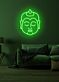 Buddha Neon Serene Illumination Reflecting Peace and Enlightenment