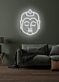 Buddha Neon Serene Illumination Reflecting Peace and Enlightenment