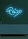 Relax Neon Gentle Reminder to Unwind and Take It Easy in a Soothing Glow