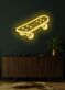 Skateboard Neon Dynamic Display Capturing the Spirit of Adventure and Freedom