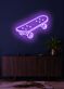Skateboard Neon Dynamic Display Capturing the Spirit of Adventure and Freedom