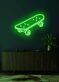 Skateboard Neon Dynamic Display Capturing the Spirit of Adventure and Freedom