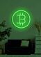 Bitcoin Neon Dazzling Symbol of the Digital Age's Currency Revolution