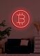 Bitcoin Neon Dazzling Symbol of the Digital Age's Currency Revolution