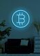 Bitcoin Neon Dazzling Symbol of the Digital Age's Currency Revolution