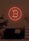 Bitcoin Neon Dazzling Symbol of the Digital Age's Currency Revolution