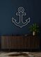 Anchor Neon Illuminating Stability and Strength, Perfect for Nautical Themes