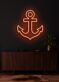 Anchor Neon Illuminating Stability and Strength, Perfect for Nautical Themes
