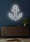 Anchor Neon Illuminating Stability and Strength, Perfect for Nautical Themes