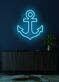 Anchor Neon Illuminating Stability and Strength, Perfect for Nautical Themes