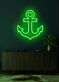 Anchor Neon Illuminating Stability and Strength, Perfect for Nautical Themes