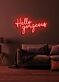 Hello Gorgeous Neon Flattering Greeting in Light