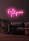 Hello Gorgeous Neon Flattering Greeting in Light