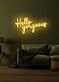 Hello Gorgeous Neon Flattering Greeting in Light