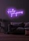 Hello Gorgeous Neon Flattering Greeting in Light