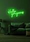 Hello Gorgeous Neon Flattering Greeting in Light