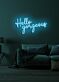 Hello Gorgeous Neon Flattering Greeting in Light