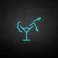 Cocktailglas mit Frauensilhouette LED-Neonschild für Bar Club