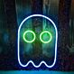 Geist mit runden Augen LED-Neonschild