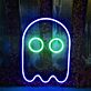 Geist mit runden Augen LED-Neonschild