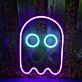 Geist mit runden Augen LED-Neonschild