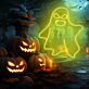 Halloween-Geist als LED-Neonschild