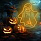 Halloween-Geist als LED-Neonschild