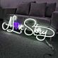 A Love Story mit Herz LED-Neonschild