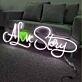 A Love Story mit Herz LED-Neonschild