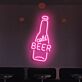Customize Cold Beer Neon Refreshment on Tap