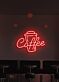 Coffee LED-Neonschild mit anpassbarem Schriftzug für Cafés