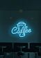 Coffee LED-Neonschild mit anpassbarem Schriftzug für Cafés