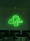 Coffee LED-Neonschild mit anpassbarem Schriftzug für Cafés