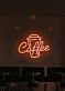 Coffee LED-Neonschild mit anpassbarem Schriftzug für Cafés