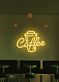 Coffee LED-Neonschild mit anpassbarem Schriftzug für Cafés