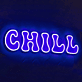 CHILL LED-Neonschild in runder Schrift