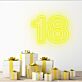 Zahl 18 LED Neonschild Wanddekoration