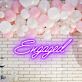Engaged Neon Illumination Celebrating Love