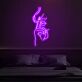Hand mit Zigarette LED Neonschild Wanddekoration
