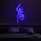 Hand mit Zigarette LED Neonschild Wanddekoration