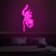 Hand mit Zigarette LED Neonschild Wanddekoration