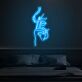 Hand mit Zigarette LED Neonschild Wanddekoration