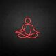 Meditierende Person LED-Neonschild Yoga Studio Wohnzimmer