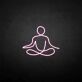 Meditierende Person LED-Neonschild Yoga Studio Wohnzimmer